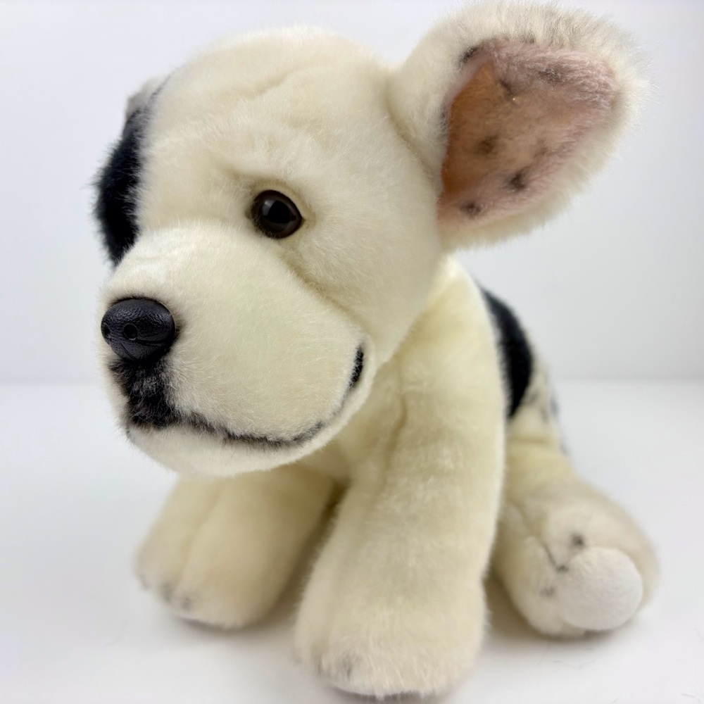 Gund Top Dog Jonny Justice 9 in Plush Dog Pit Bull Terrier Black White